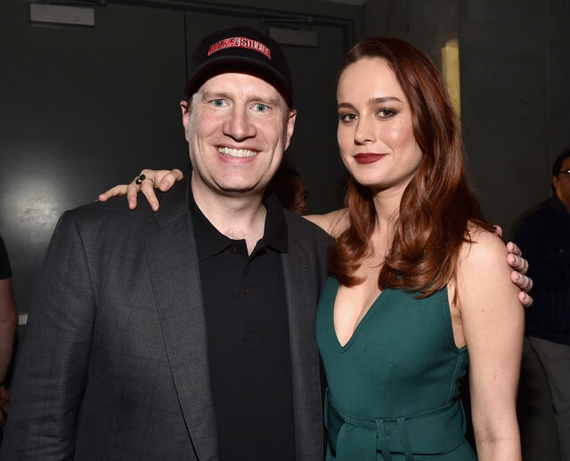 Kevin Feige and Brie Larson.