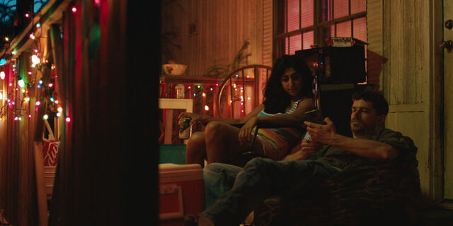 Sunita Mani and Andre Hyland in The Death of Dick Long.