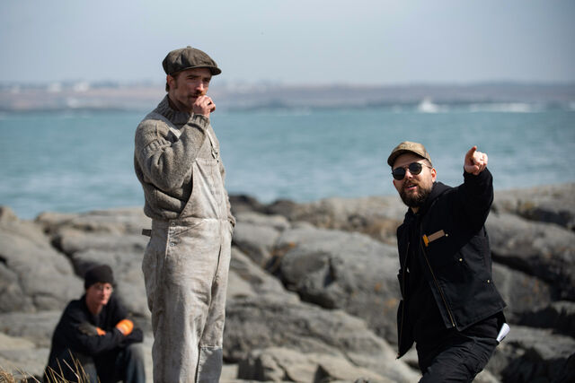 Robert Pattinson and Robert Eggers on the set of The Lighthouse. — Photographer… Chris Reardon