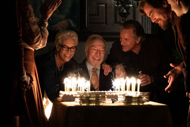 Jamie Lee Curtis, Christopher Plummer, Don Johnson and Michael Shannon in Knives Out.