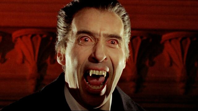 Christopher Lee played Count Dracula ten times between 1958 and 1976, including seven films for Hammer Productions.