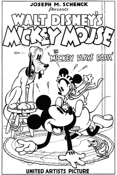 (超美品✨)Mickey Plays Papa オリジナルスケッチ Mickey Plays Papa (1934) directed by Burt Gillett • Reviews, film