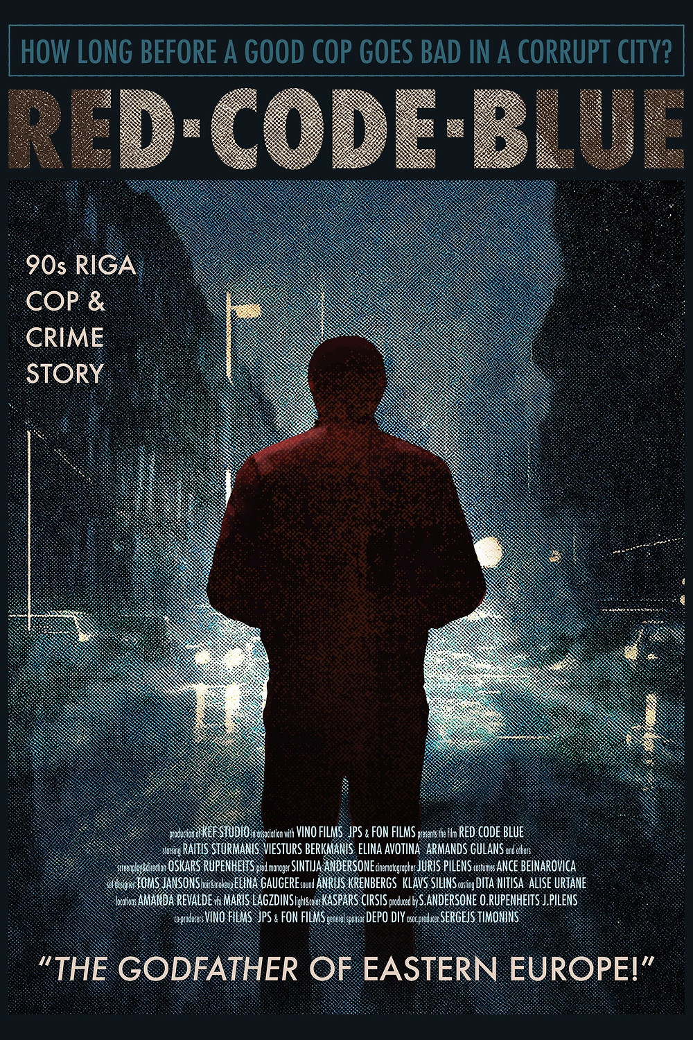 Affiche du film Red Code Blue de Oskars Rupenheits, participant à la compétition du festival Reims Polar 2026