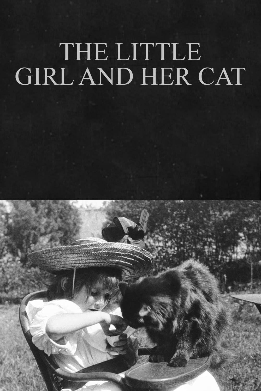 La petite fille et son chat poster