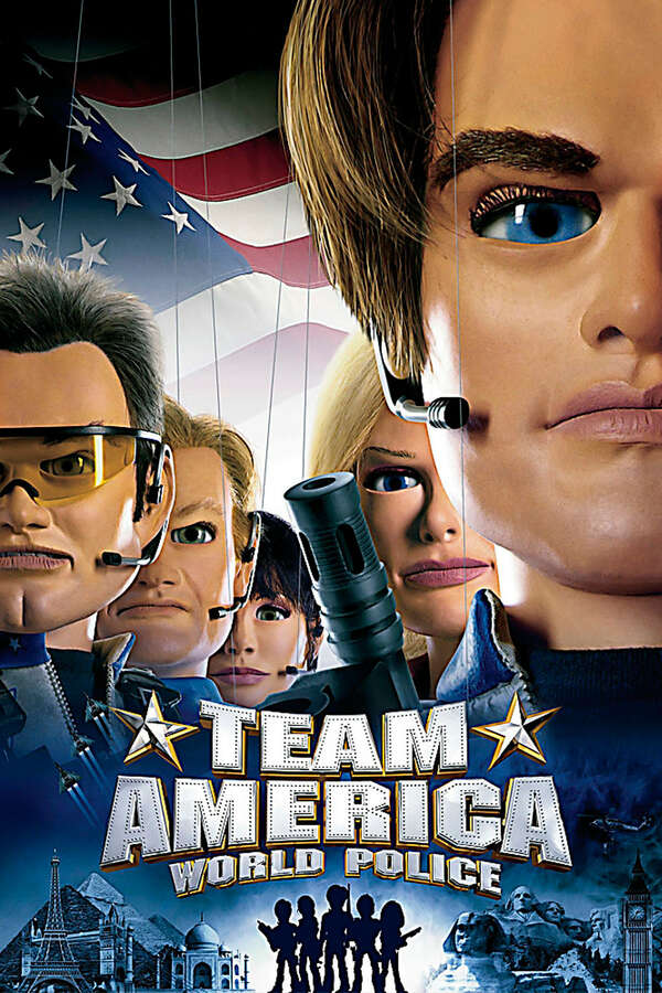 Movie poster for “Team America: World Police”.