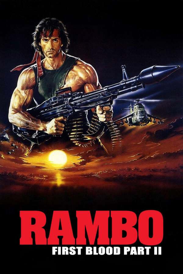 Movie poster for “Rambo: First Blood Part II”.