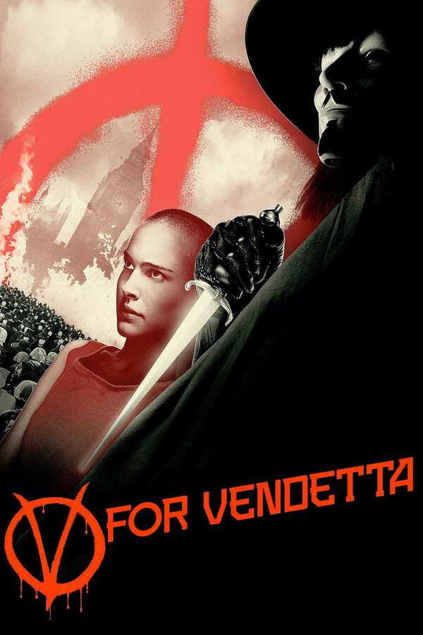 Movie poster for “V for Vendetta”.