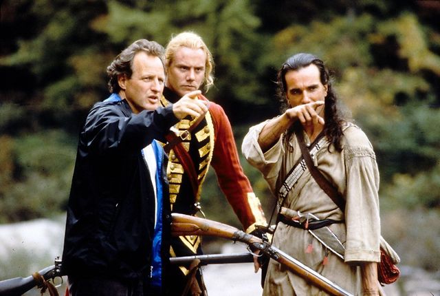 Michael Mann directing Steve Waddington and Daniel Day-Lewis in The Last of the Mohicans (1992). — Credit…  RGR Collection / Alamy Stock Photo