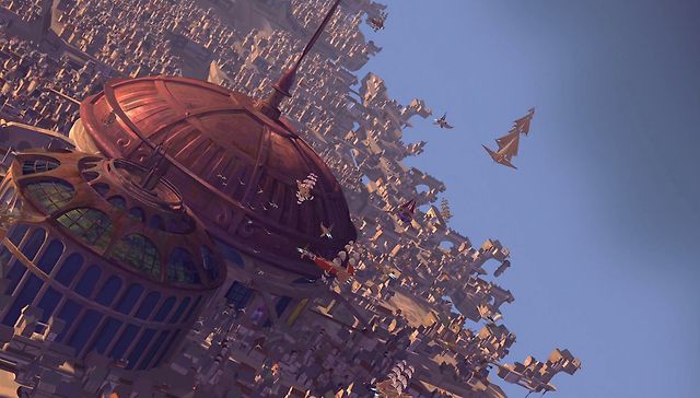 The deep world-building in Treasure Planet became possible with a blend of CG and 2D animation.