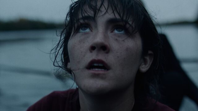 Alex (Isabelle Furhman) aims for the swing during a team run on the water.