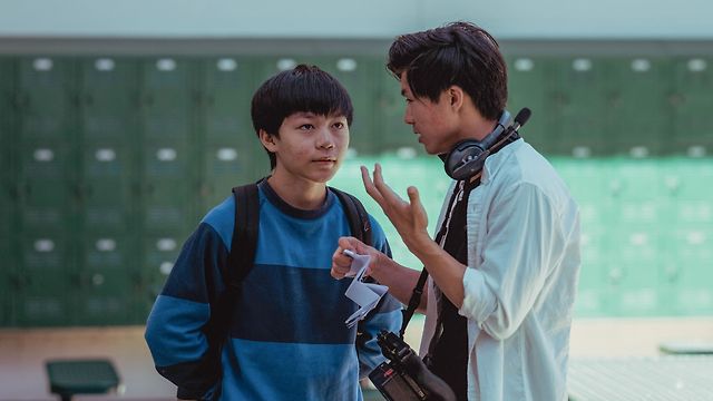 Director Sean Wang on the set of Dìdi (弟弟), in theaters by the end of the month.