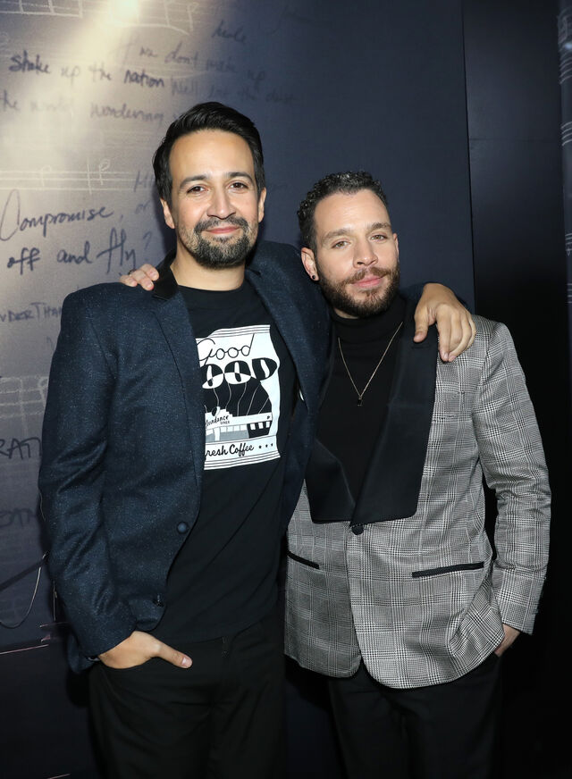Lin-Manuel Miranda and Robin de Jesús at the New York premiere of tick, tick…BOOM! — Photographer… Monica Schipper