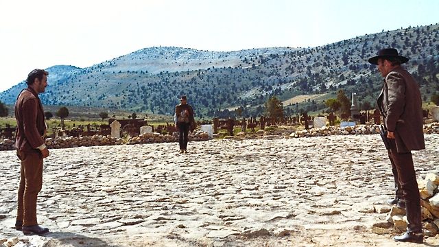 Eli Wallach, Clint Eastwood and Lee Van Cleef in The Good, the Bad and the Ugly (1966).