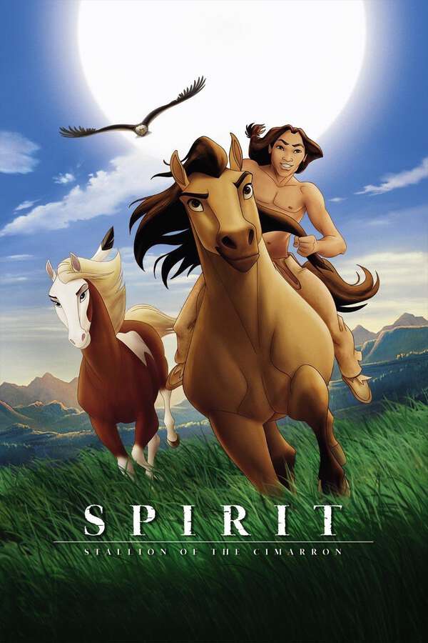 Movie poster for “Spirit: Stallion of the Cimarron”.