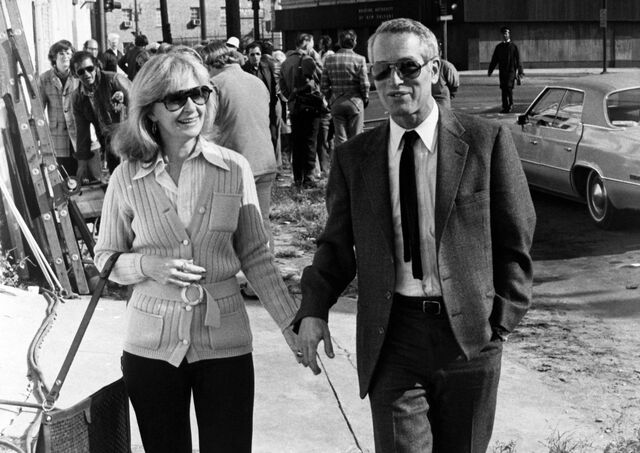 Woodward and Newman: the epitome of Hollywood cool, in Louisana for the filming of The Drowning Pool (1975).