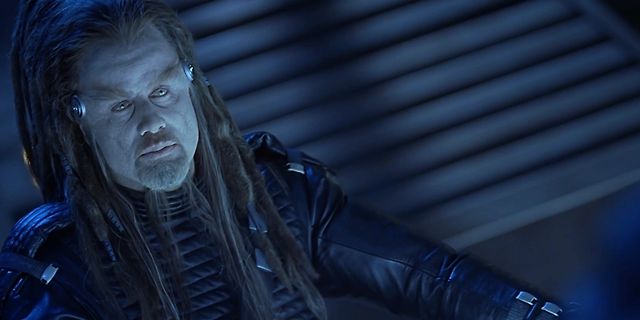 Terl (John Travolta) is in a battle for the survival of Earth and Dutch angles.