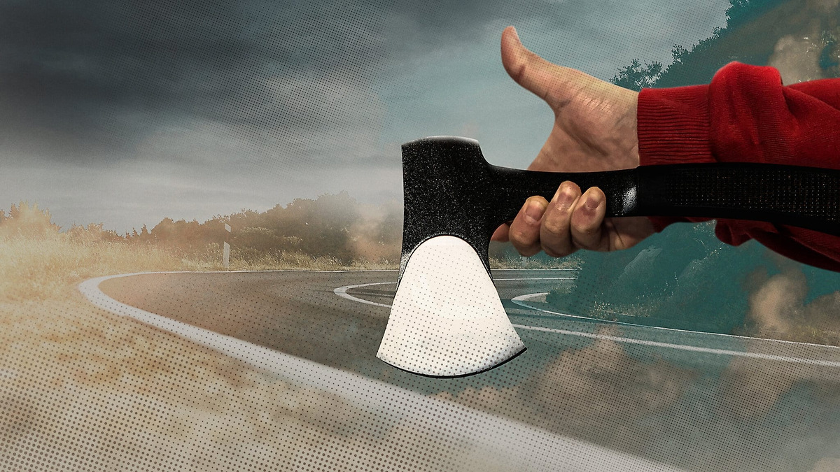 Kj Rq The Hatchet Wielding Hitchhiker (2023) directed by Colette Camden ...