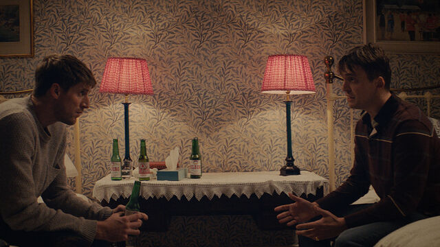 Tom Stourton and Graham Dickson as Pete and Archie in All My Friends Hate Me.