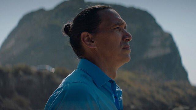 Michael Greyeyes as Michael/Makwa in Wild Indian.