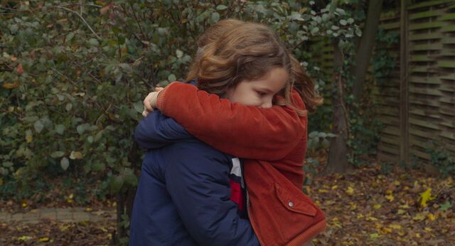 Nelly and Marion (Joséphine and Gabrielle Sanz) demonstrate Céline Sciamma’s understanding of the power of physical connection in Petite Maman.