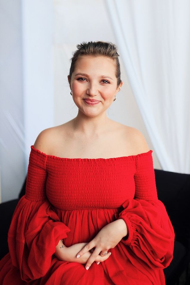 Mia McKenna-Bruce, photographed in Cannes for Letterboxd. — Credit… Ella Kemp