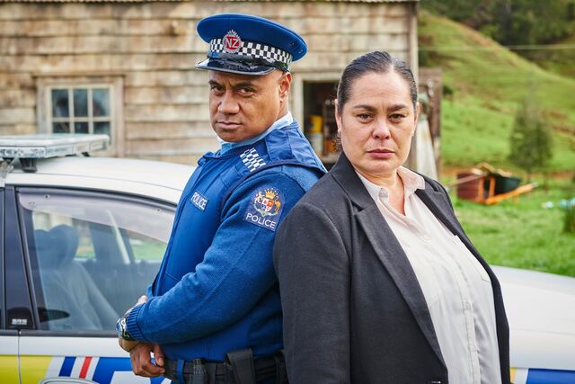 The less-than-comforting nature of being pursued by the law, in the form of Officer Andy (Oscar Kightley) and Paula “I’m like The Terminator” Hall (Rachel House).