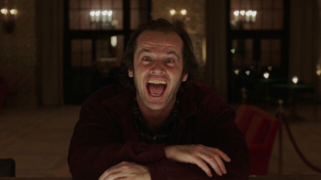 Nightmare fuel—Jack Nicholson as Jack Torrance in The Shining (1980).