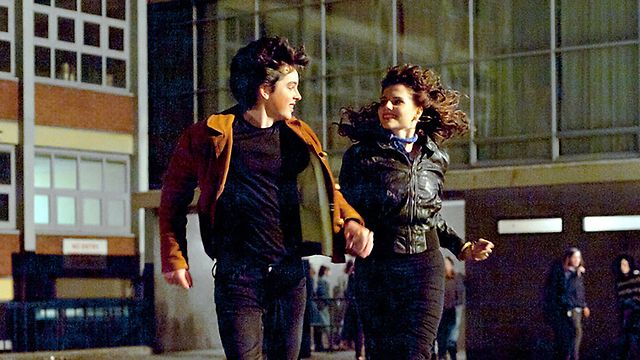 There’s a world to find: Sing Street’s Cosmo (Ferdia Walsh-Peelo) and Raphina (Lucy Boynton). 