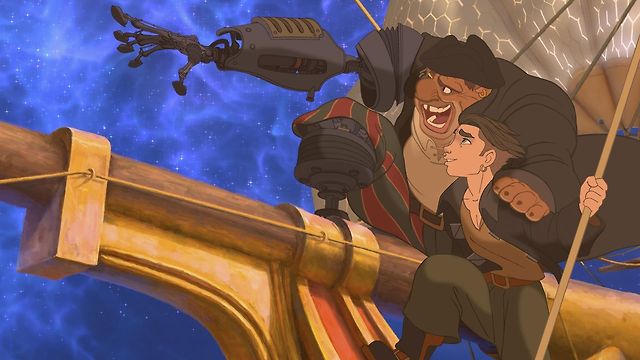 John Silver and Jim Hawkins on the search for the “loot of a thousand worlds”.