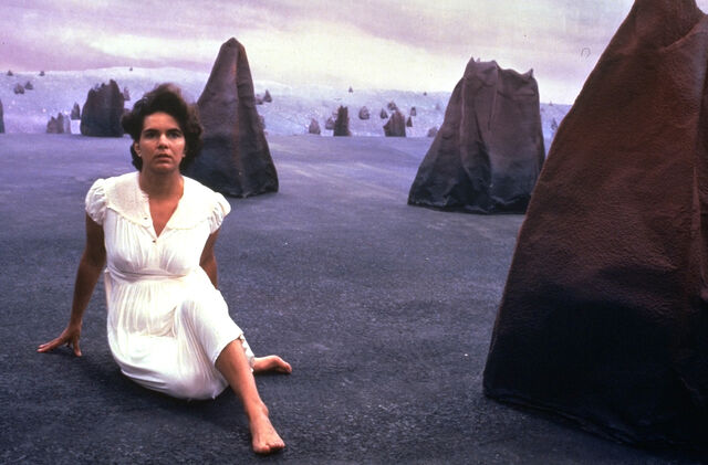 Tracey Moffatt in her ghost anthology, beDevil (1993).