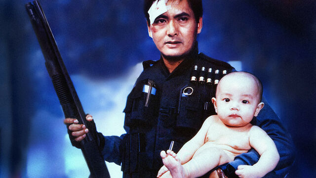 Chow Yun-Fat and friend in John Woo’s Hong Kong action classic, Hard Boiled (1992).