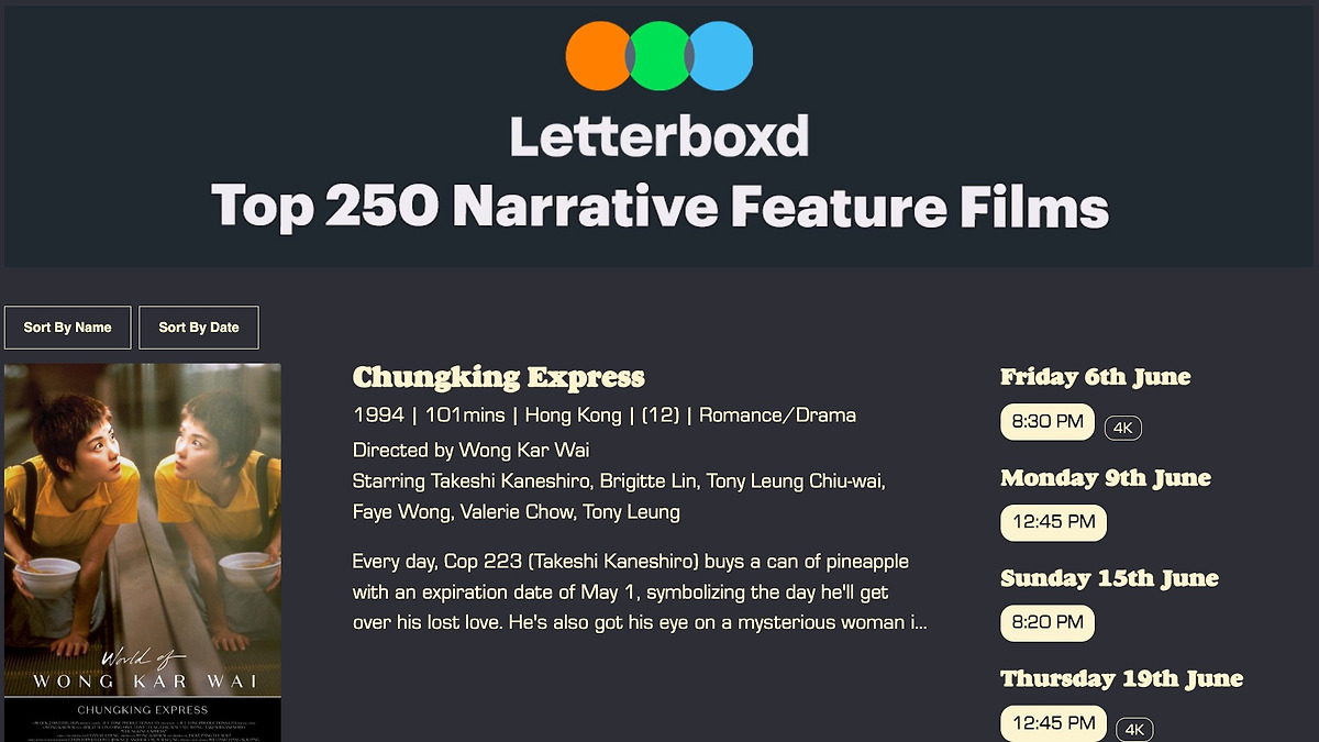‎LETTERBOXD TOP 250 FILMS SEASON!, a story by The Prince Charles Cinema ...