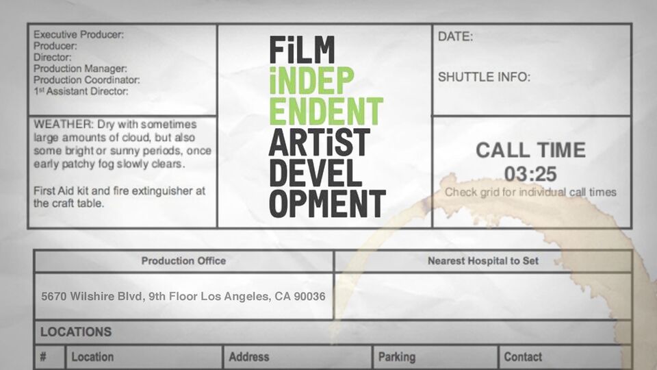 ‎2021 Film Independent Producing Lab and $30,000 Sloan Producers Grant