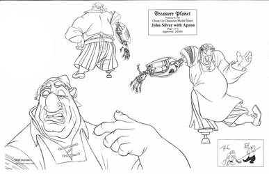 Concept drawings of John Silver.